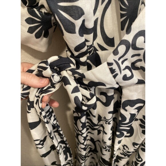 Liliana Meza Kailani Dress Black White Geographic Maxi Dress Size Large - Picture 9 of 13